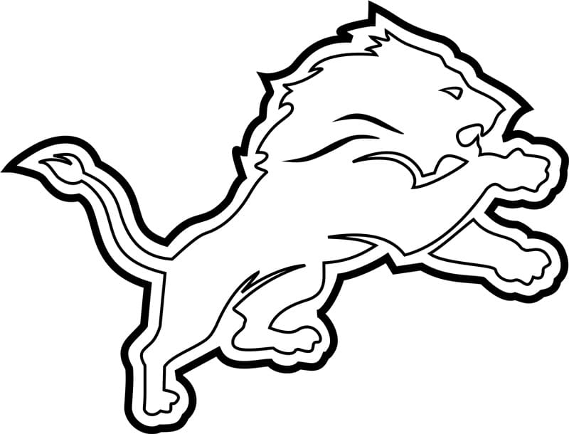 Detroit lions logo coloring page