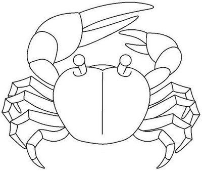 Dibujo de cangrejo para colorear dibujos de animales animalitos para colorear cangrejo dibujo