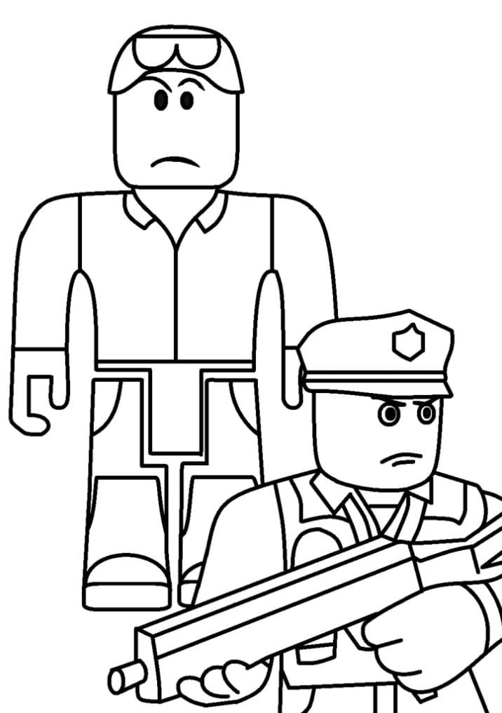 Jailbreak roblox coloring picture