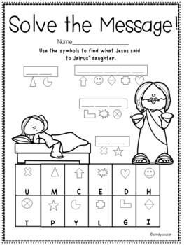 Jesus heals jairus daughter learn at home fun printables for k