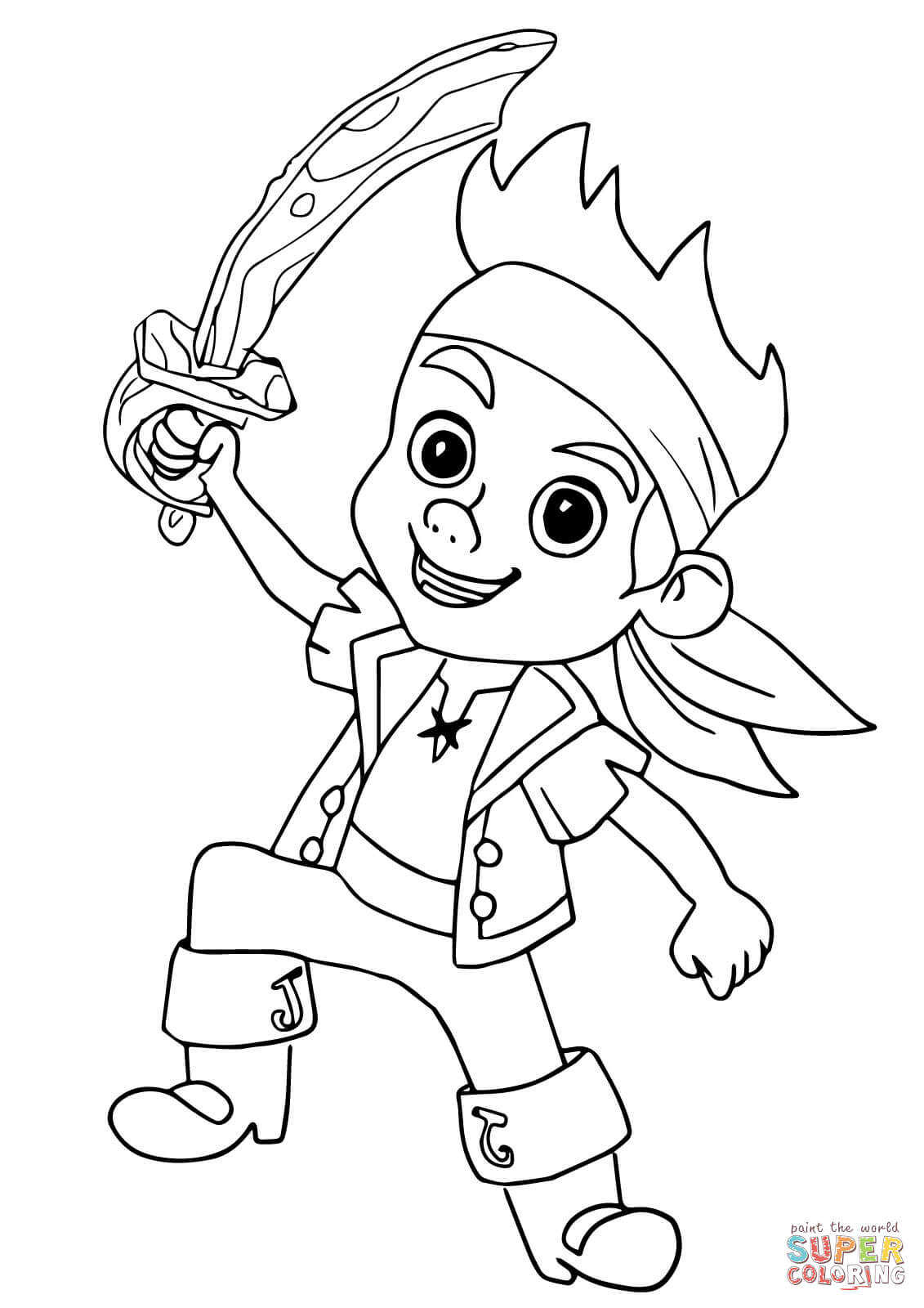 Jake pirate coloring page free printable coloring pages