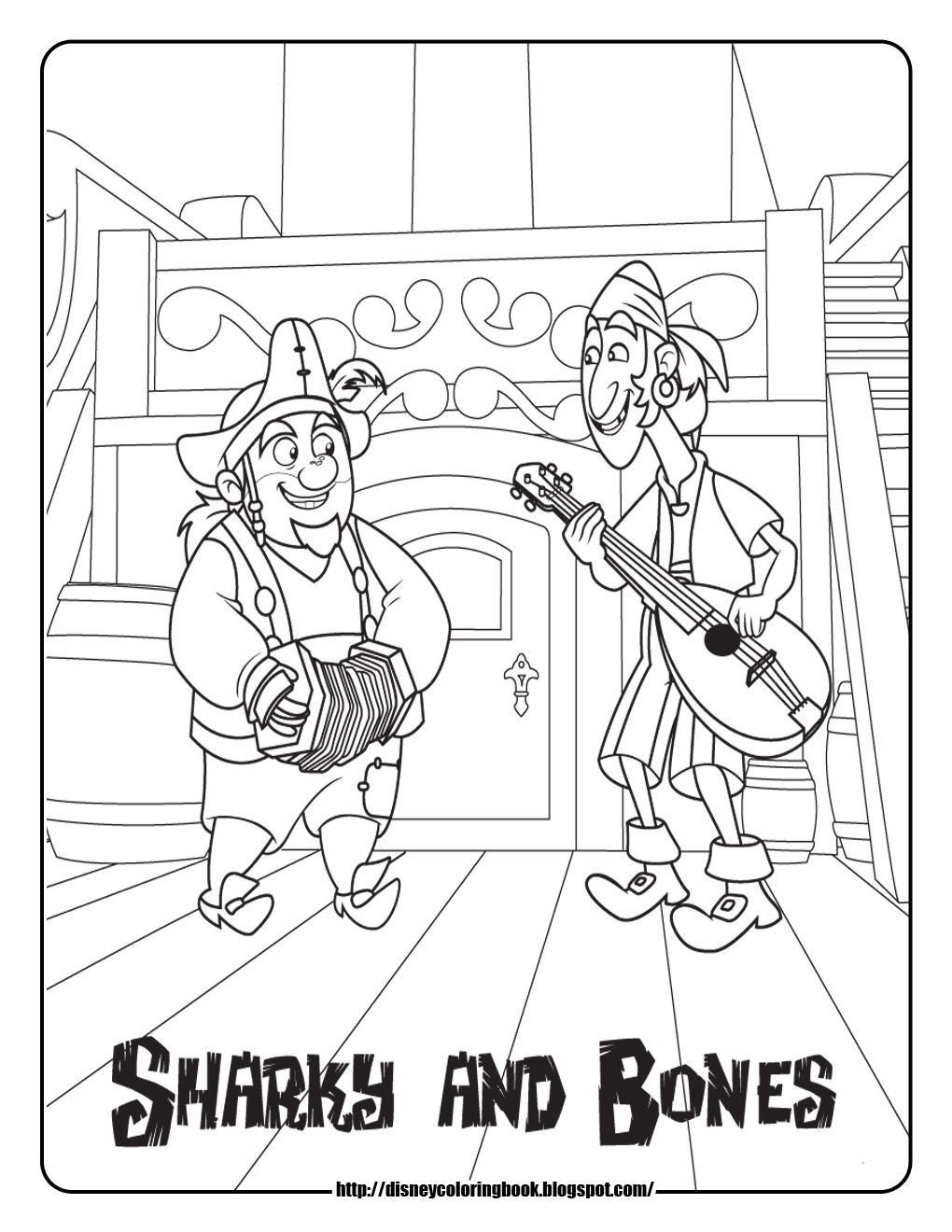 Jake and the never land pirates coloring pages sharky and bones pirate coloring pages disney coloring pages disney coloring sheets