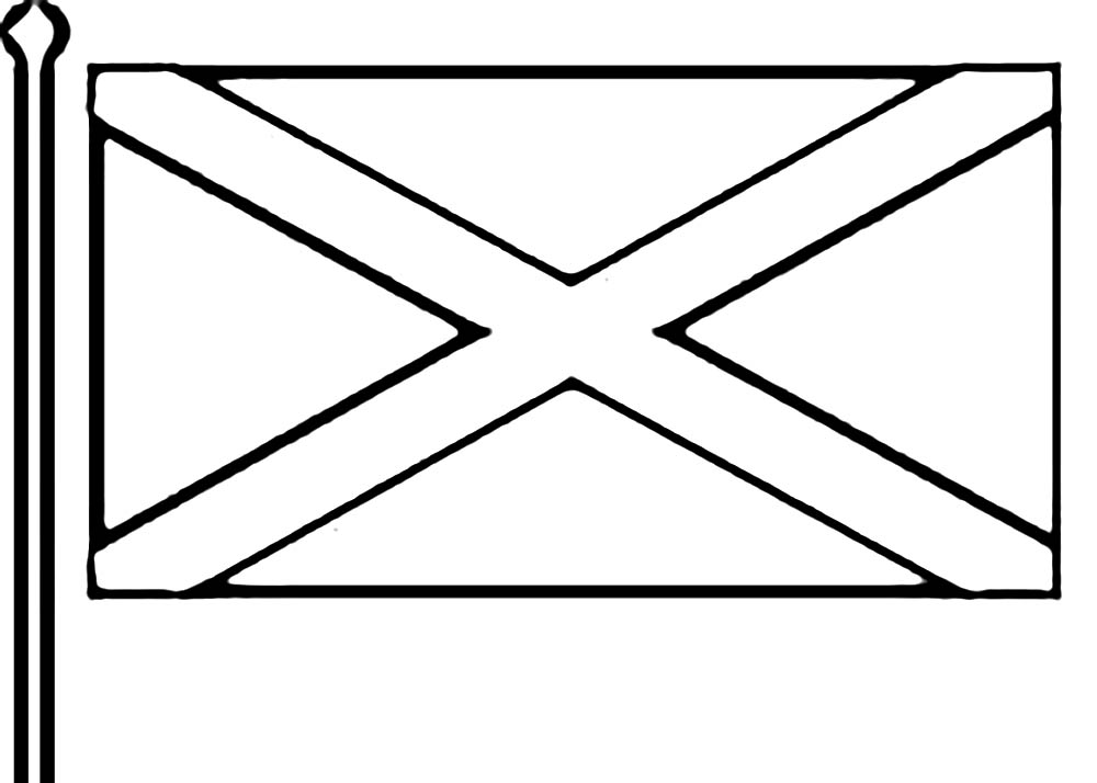 Jamaica flag coloring page