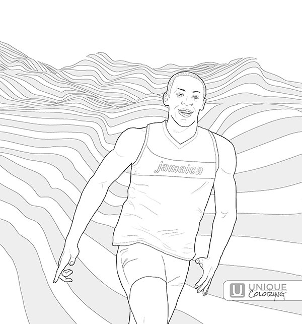 Usain bolt page â unique coloring