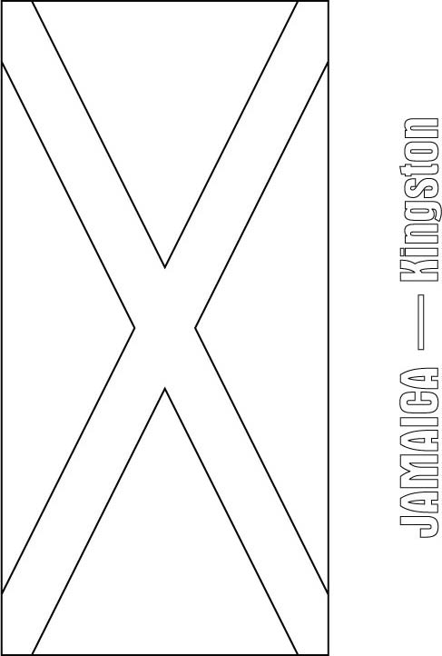Jamaica flag coloring page download free jamaica flag coloring page for kids best coloring pages
