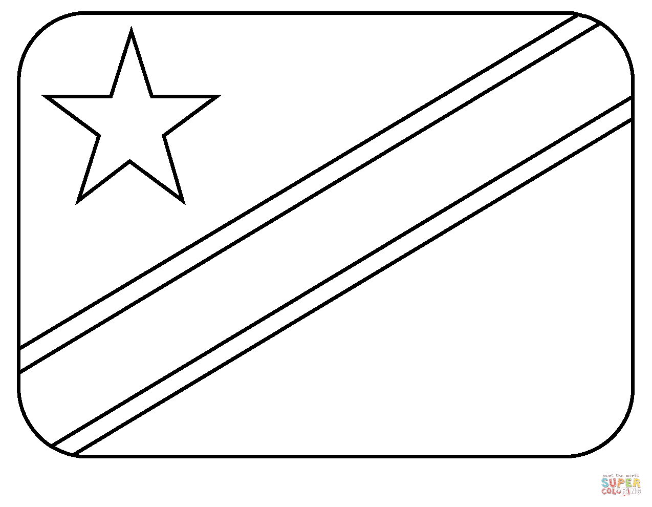 Flag of congo kinshasa emoji coloring page free printable coloring pages