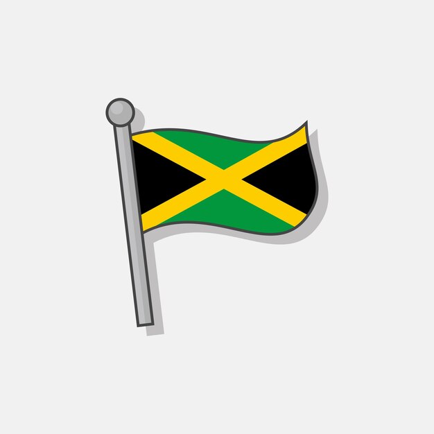 Premium vector illustration of jamaica flag template