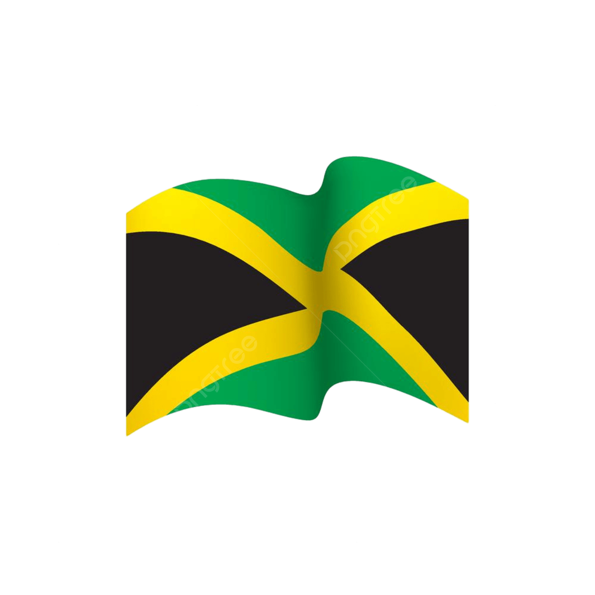 Jamaica flag vector hd images jamaica flag vector symbol illustration wave background green png image for free download
