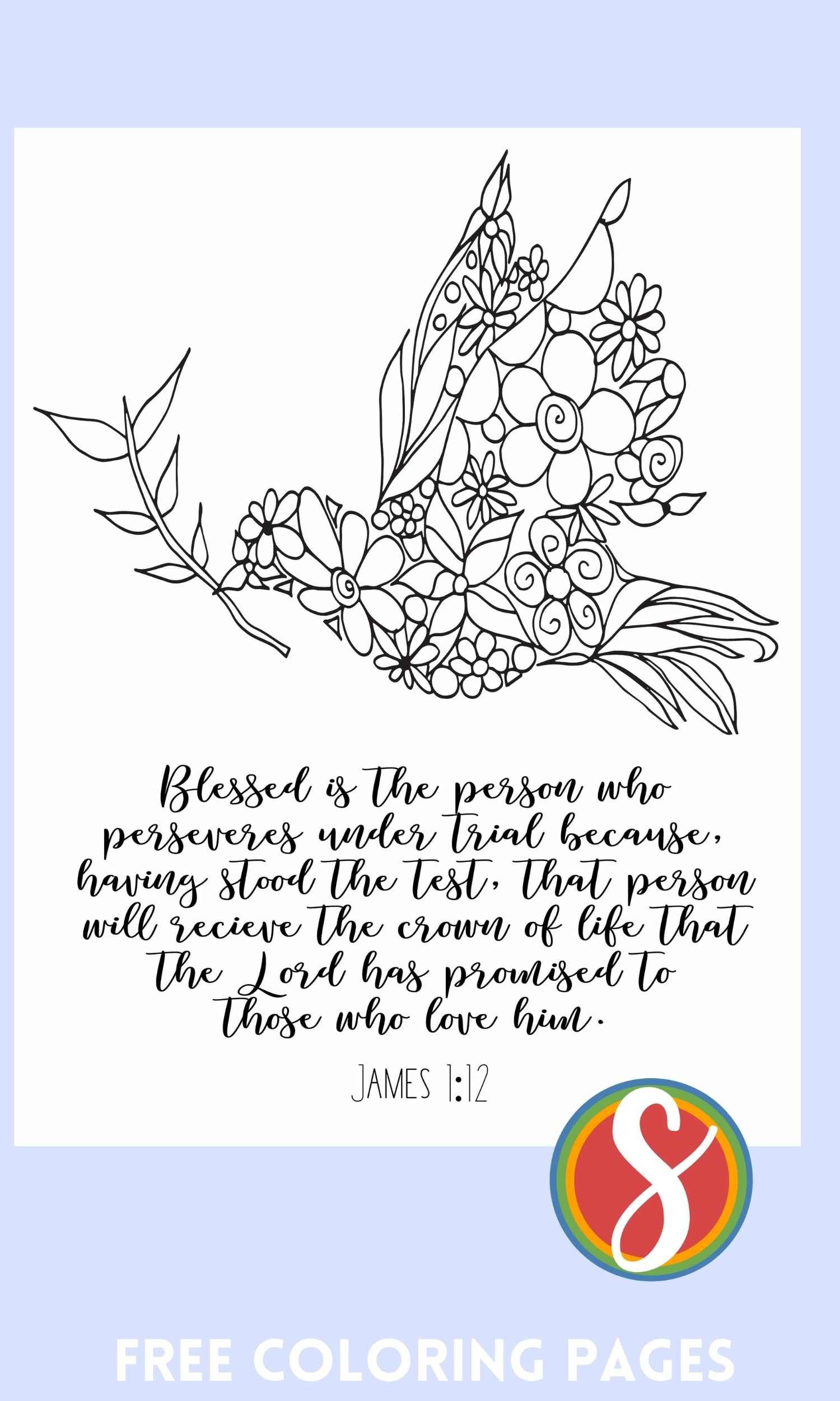 James scripture free coloring pages â stevie doodles