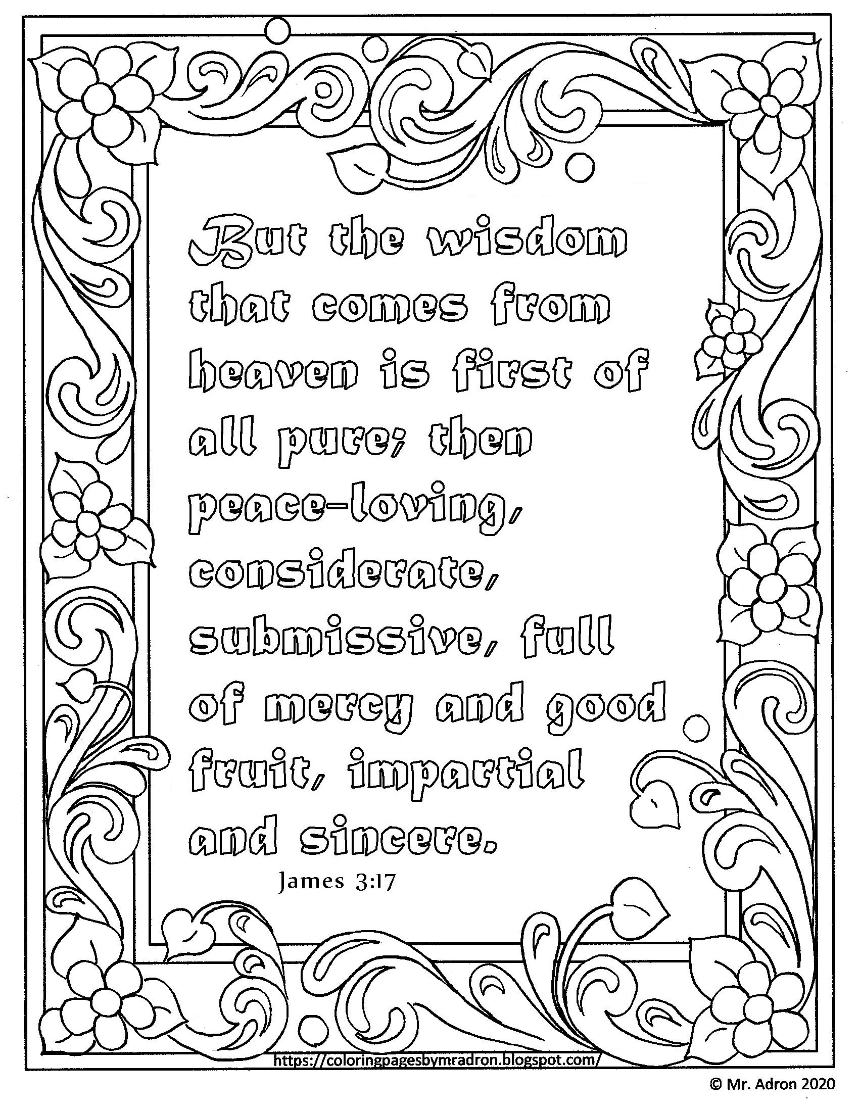 Free printable james coloring page bible verse coloring page bible coloring pages bible verse coloring
