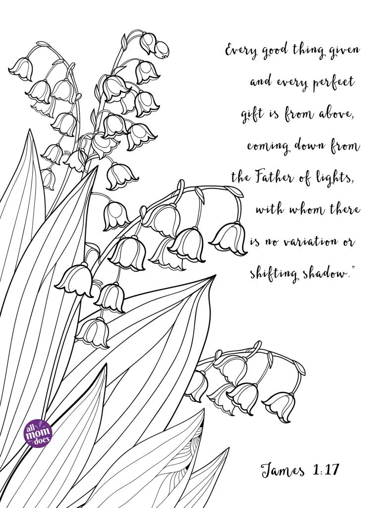 Bible memory verse coloring page james