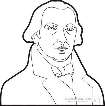 Coloring sheet colouring page px president james madison free image download
