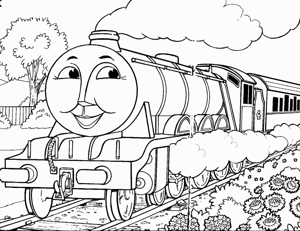 Free printable train coloring pages for kids