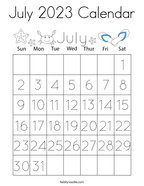 July coloring pages