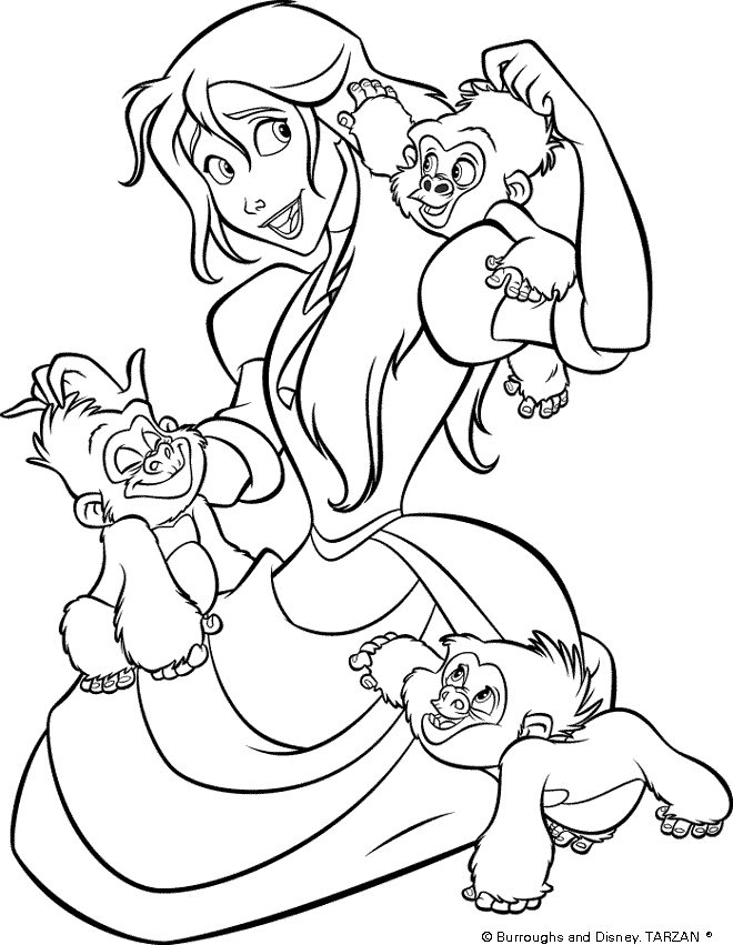 Tarzan coloring pages printable for free download