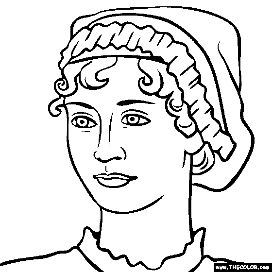 Jane austen coloring page