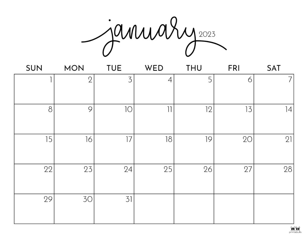 January calendars