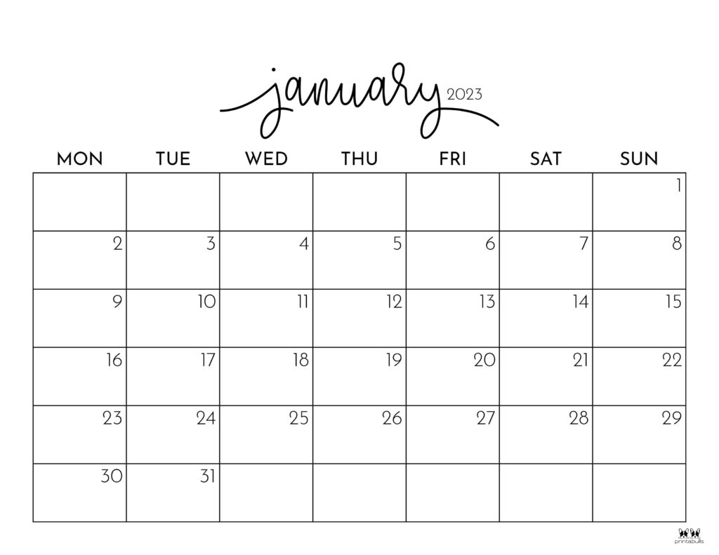 January calendars