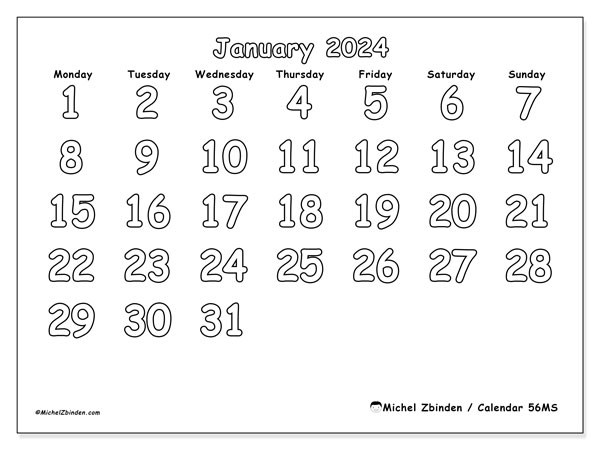 Calendar january