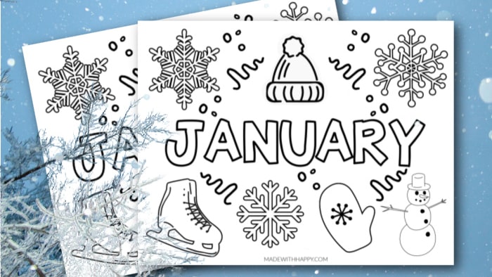 January coloring page