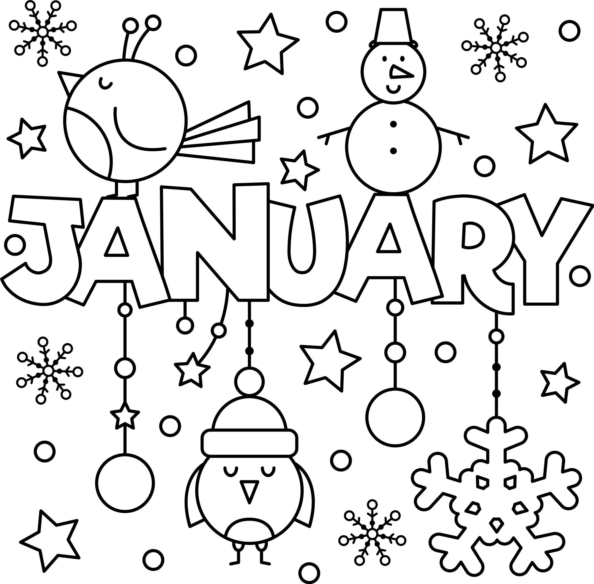 Happy new year january colouring page â thrifty mommas tips new year coloring pages preschool coloring pages coloring pages for kids