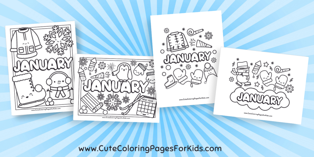 January coloring pages