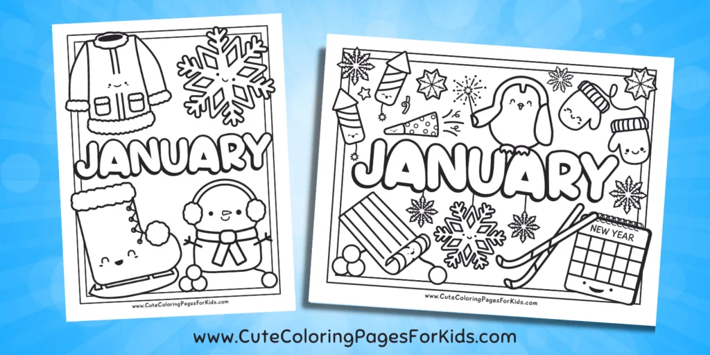 January coloring pages