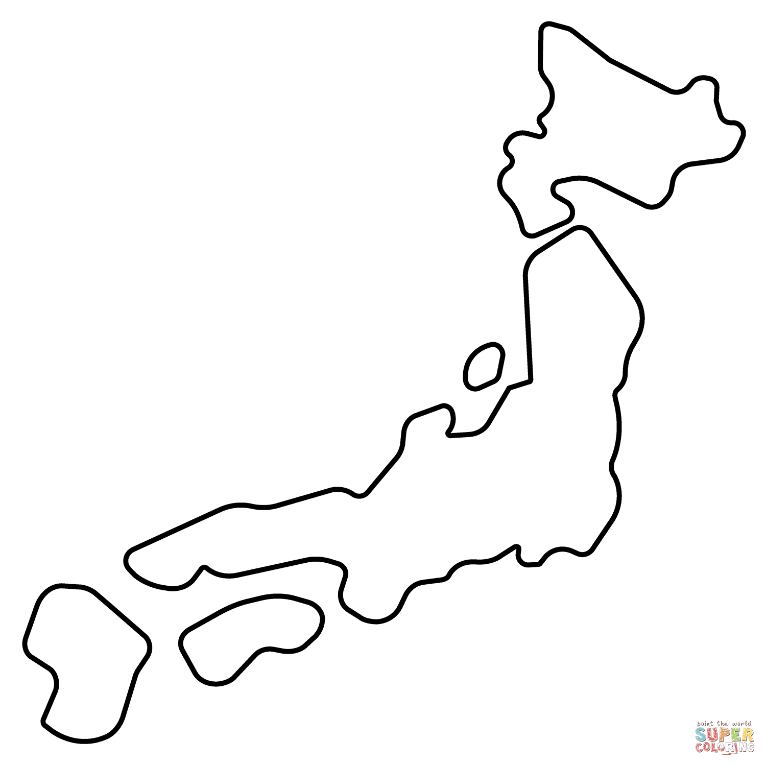 Map of japan emoji coloring page free printable coloring pages