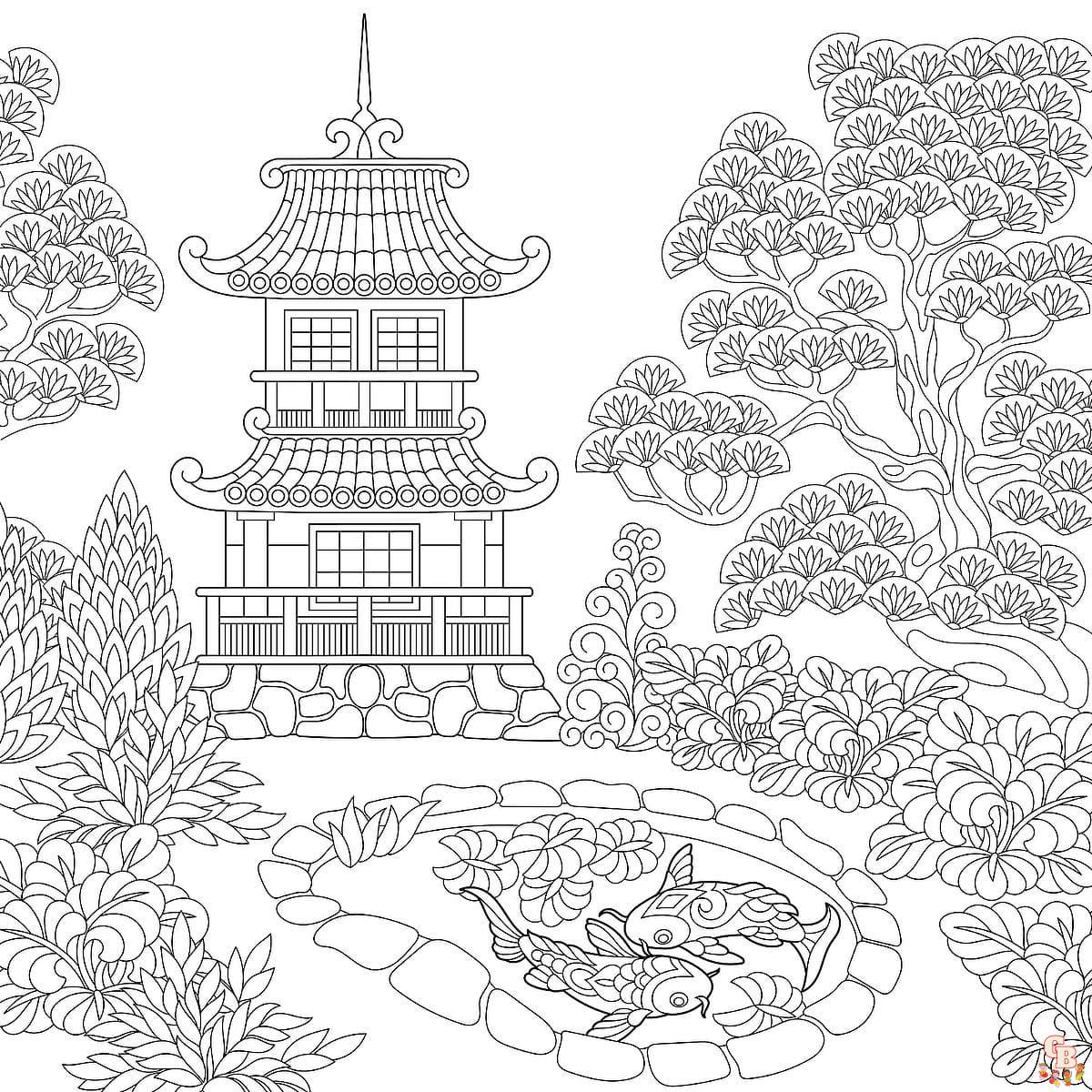 Printable japan coloring pages free for kids and adults