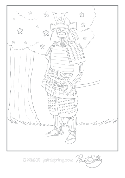 Printable japan adult coloring book