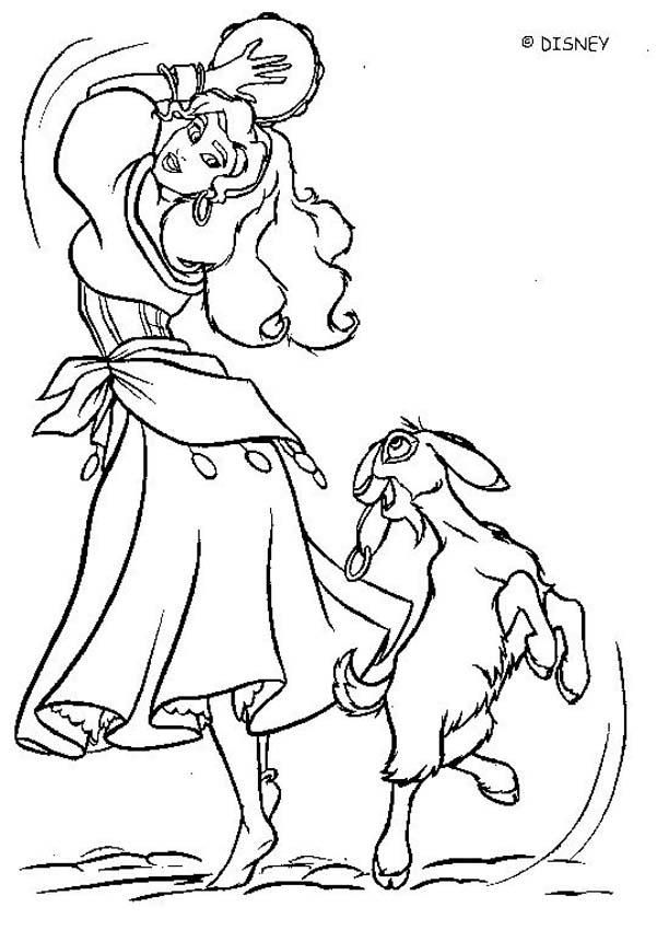 The hunchback of notre dame coloring book pages