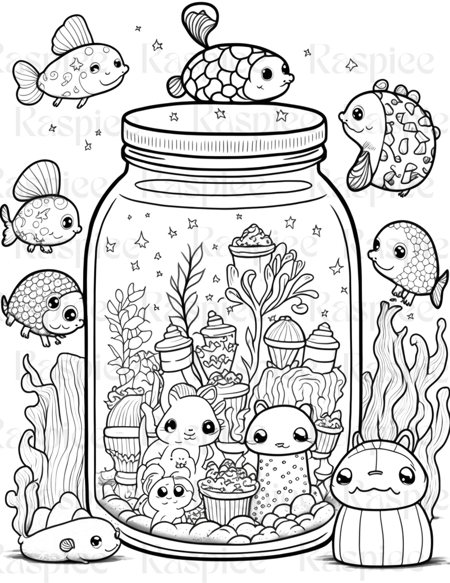 Animal in jar coloring pages printable coloring pages for kids an â coloring