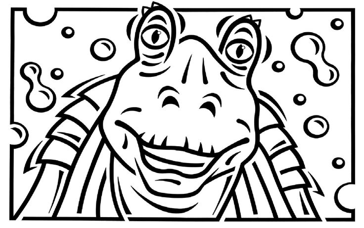 Jar jar binks coloring pages
