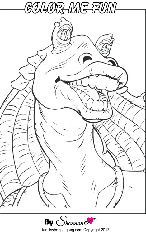 Jar jar binks color page