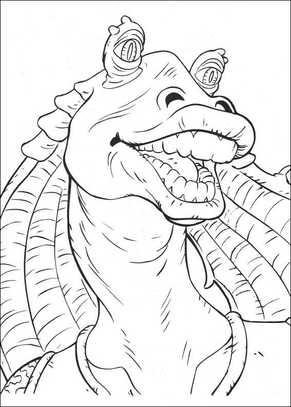 Jar jar binks coloring pages
