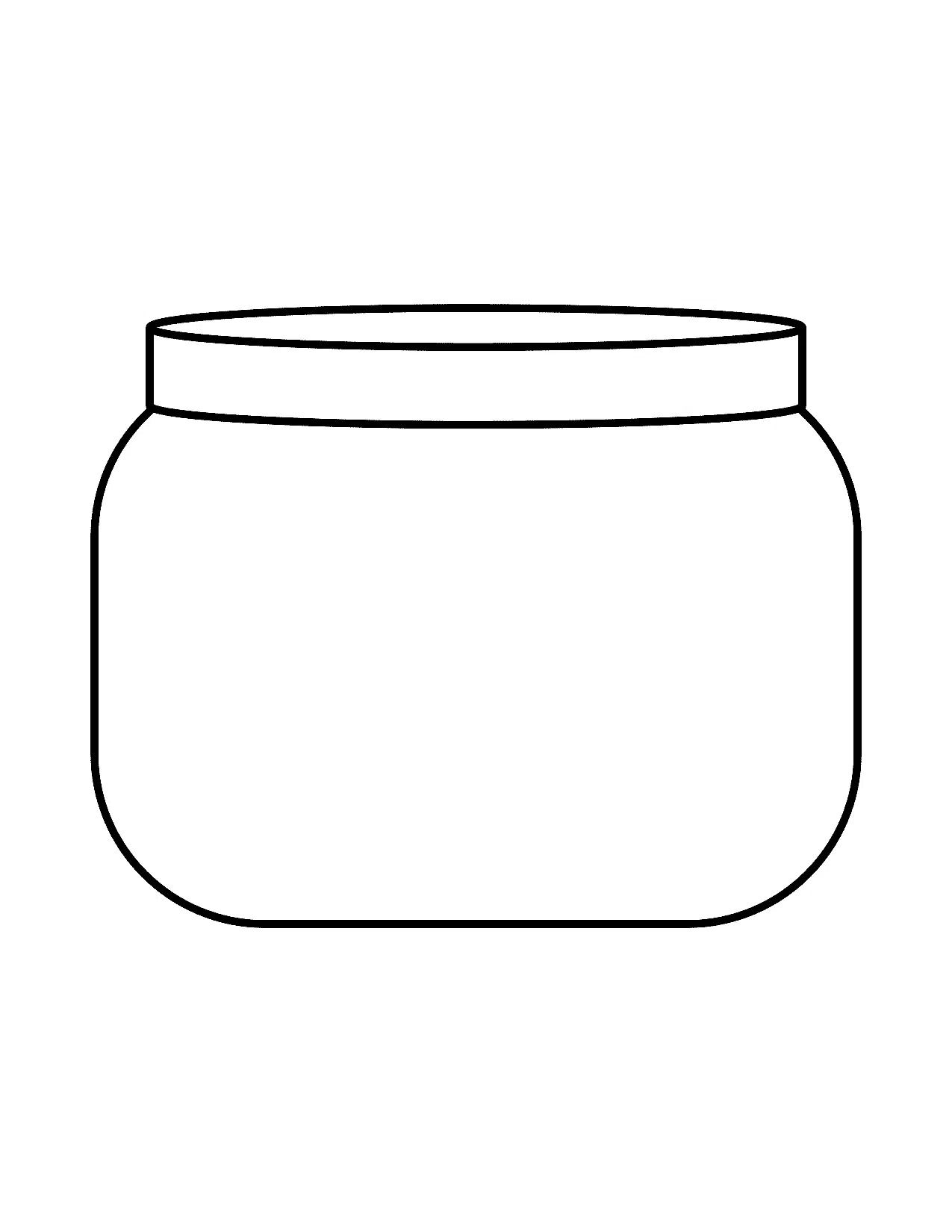 Small jar outline