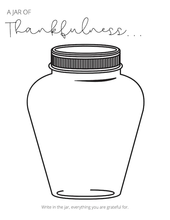 A jar of thankfulness blank worksheet svg download now