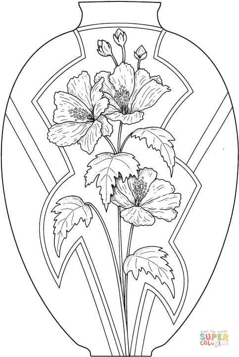 Dibujo de jarrãn con flores para colorear dibujos para colorear imprimir gratis
