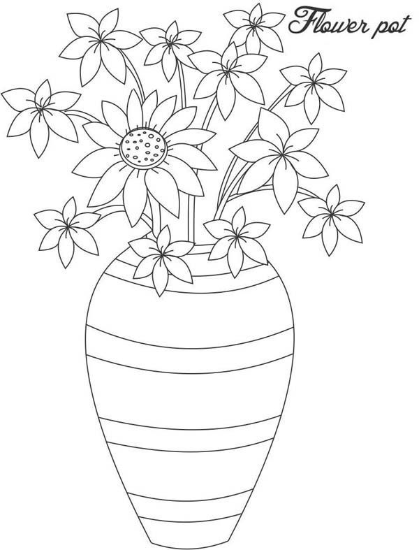 Dibujos para colorear floreros florero dibujo pãginas para colorear de flor libros para colorear