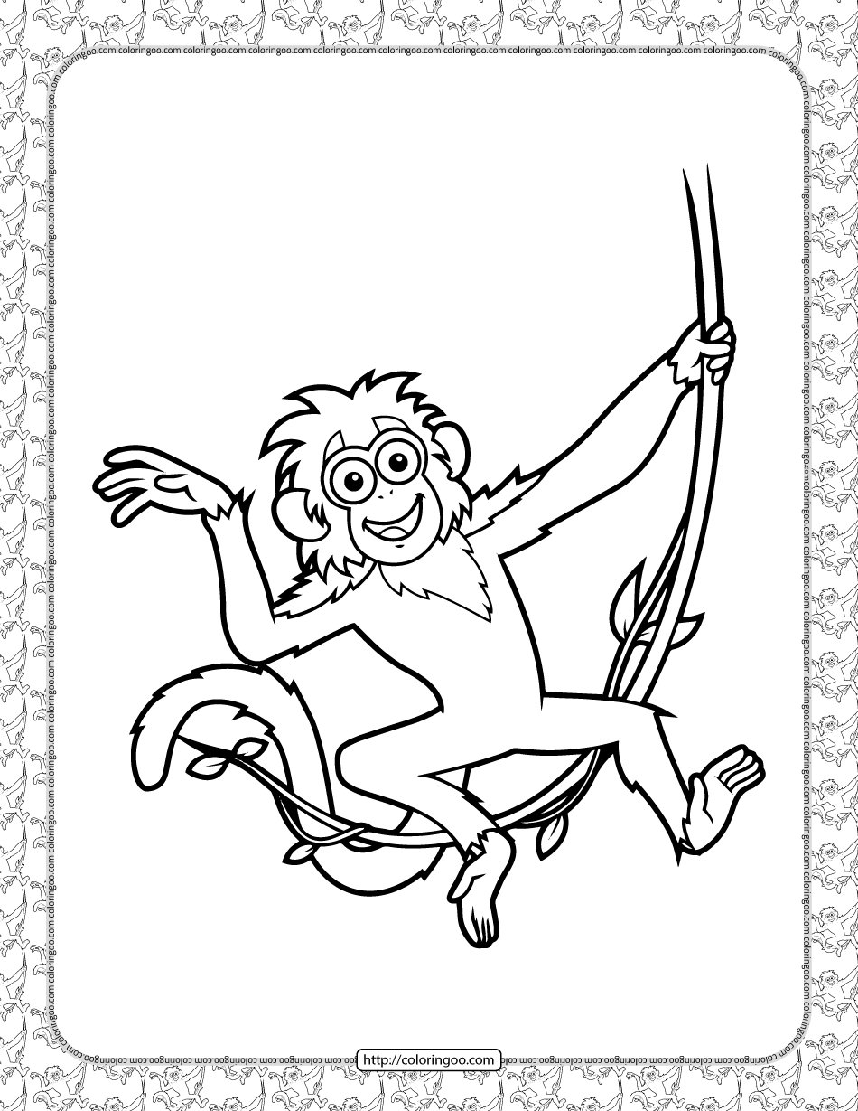 Printable bobo coloring page coloring pages dora coloring coloring books