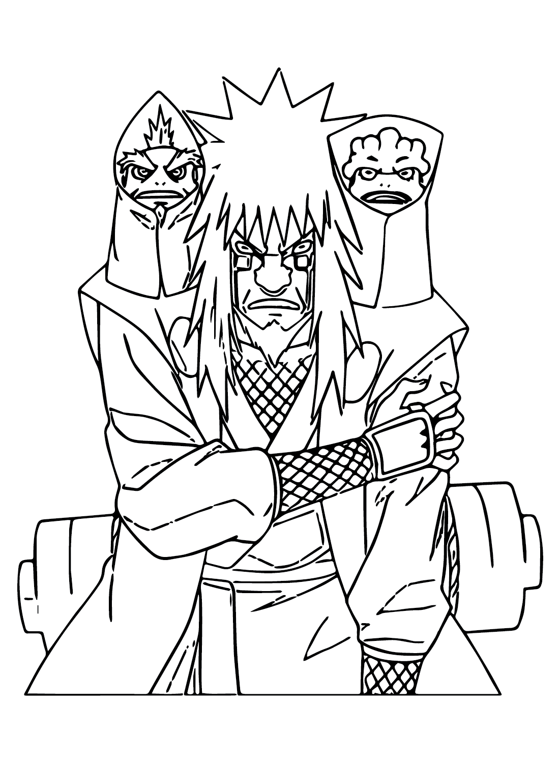Jiraiya coloring pages printable for free download
