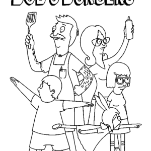 Bobs burgers coloring pages printable for free download