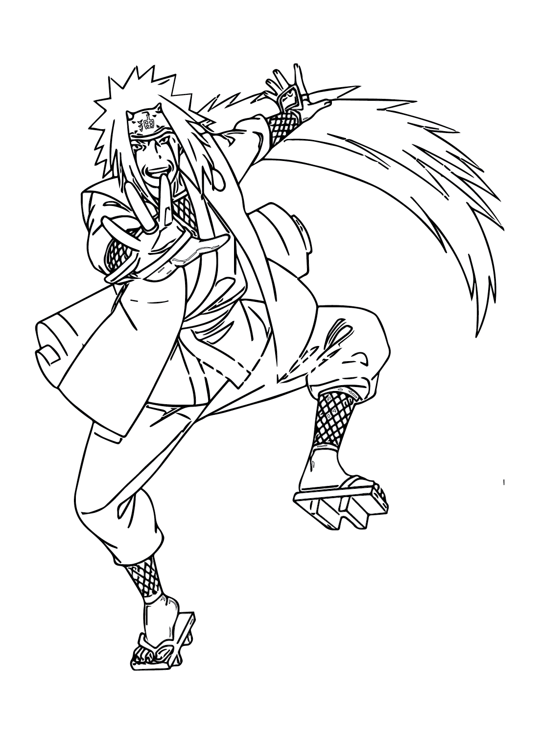 Jiraiya coloring pages printable for free download
