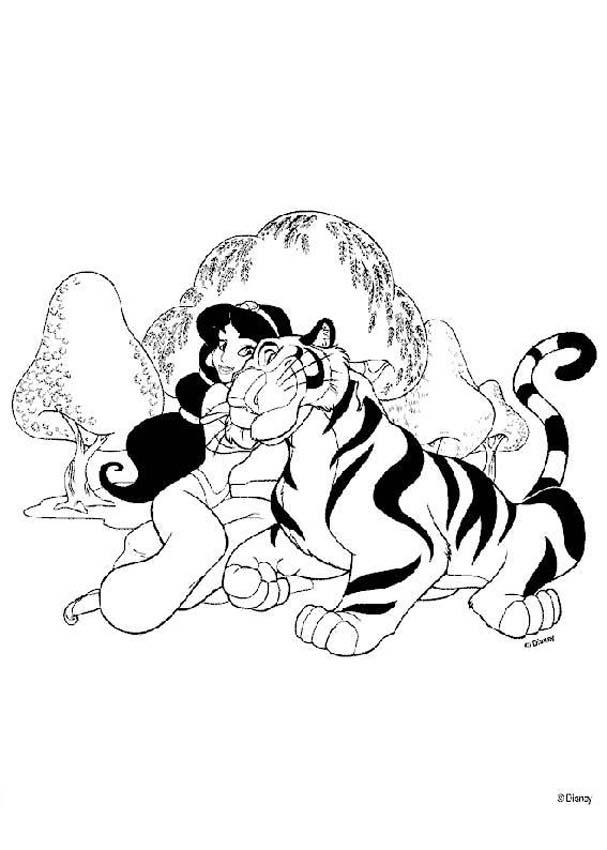 Jasmine and rajah coloring pages