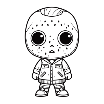 Friday the th jason coloring page friday the th character outline sketch drawing vector wing drawing ring drawing character drawing png and vector with transparent background for free download