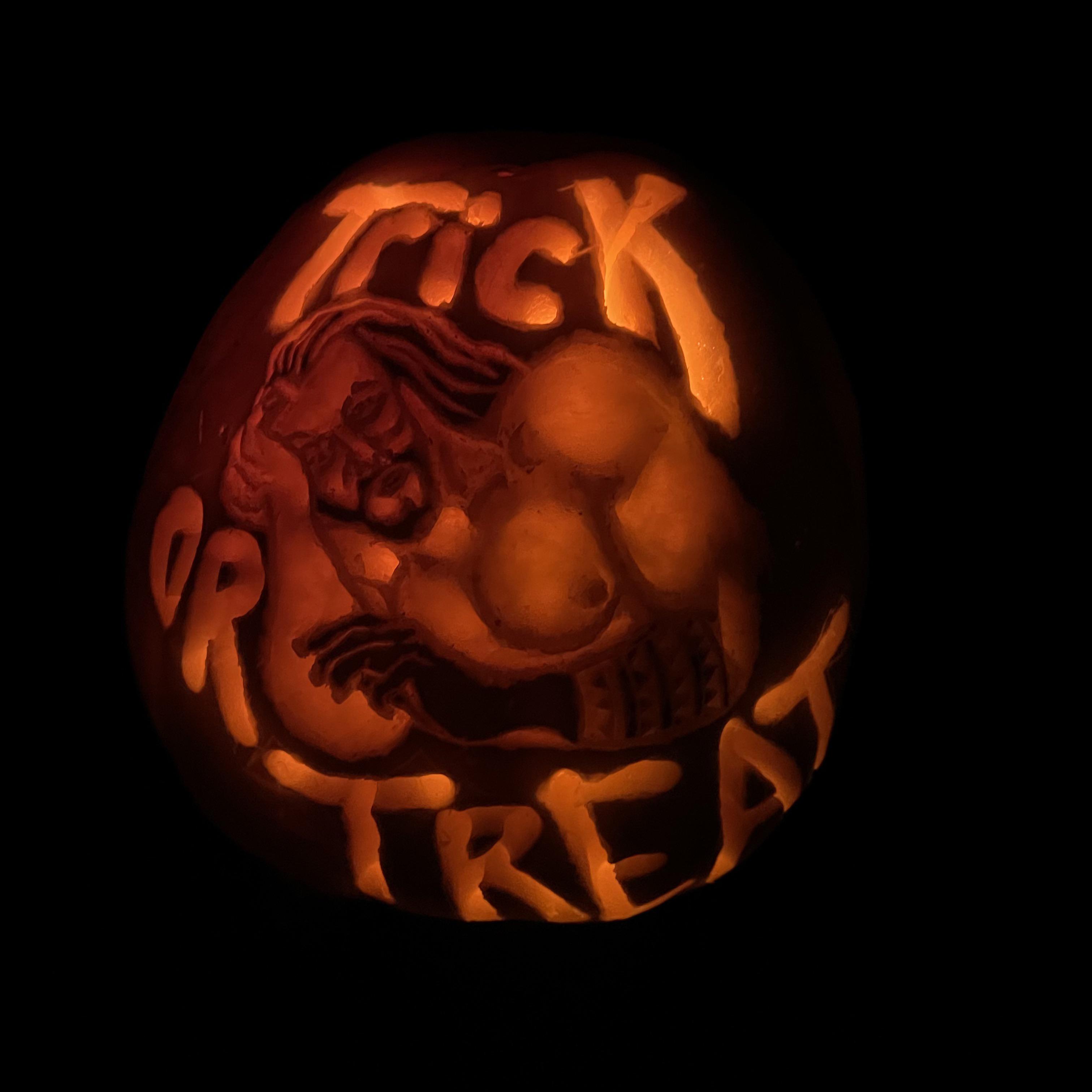 I discovered that my jason momoa coloring book makes an excellent pumpkin stencil rfunny
