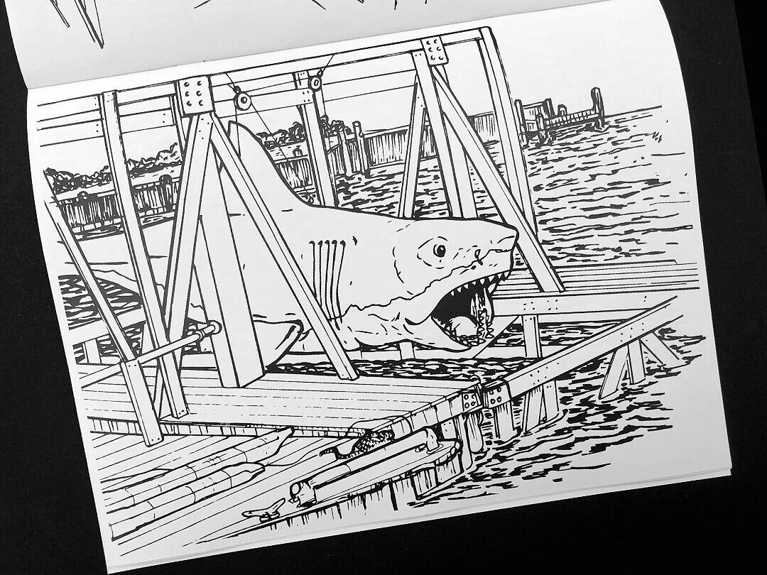 The original jaws shark coloring book