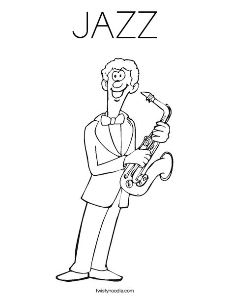 Jazz coloring page