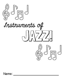 Instruments of jazz coloring book by the mindful music room tpt