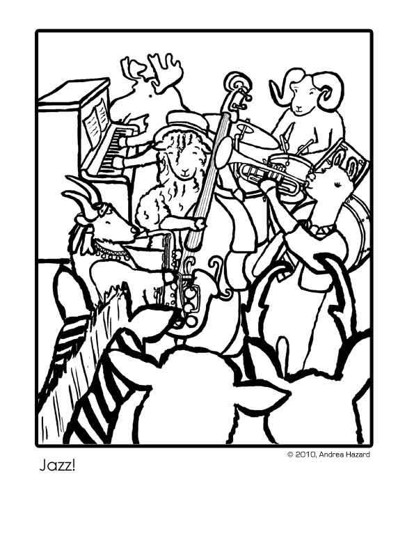 Andrea hazard childrens books jazz coloring page